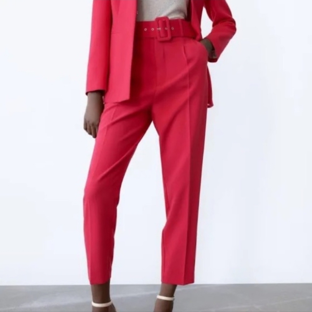 Zara High-waist trousers with belt